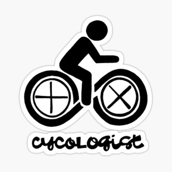 Cycologist Funny Bicycle Racer Kiss-Cut Sticker Biker Cyclist