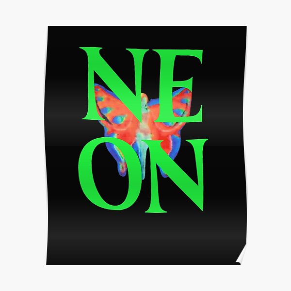 Playboi Carti Neon Tour Schmetterling Poster