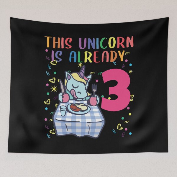Item preview, Kids Unicorn 3 Years Old 3rd Birthday designed and sold by 123428094.