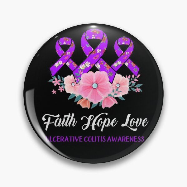 Item preview, Faith Hope Love Ulcerative Colitis Awareness designed and sold by frechettee.