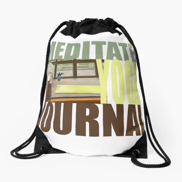 Meditate. Yoga. Journal Drawstring Bag