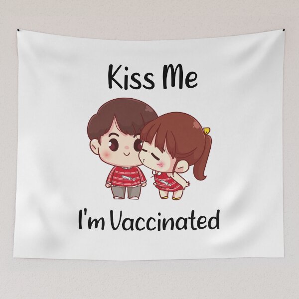 Item preview, kiss me I'm vaccinated. valentine gift  designed and sold by DANT-shirts.