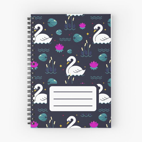 Item preview, Elegant Swan Pattern Spiral Book with Name Slip (Elegant Swan Pattern Spiral Notebook with Name Slip) designed and sold by Mushrankhan.