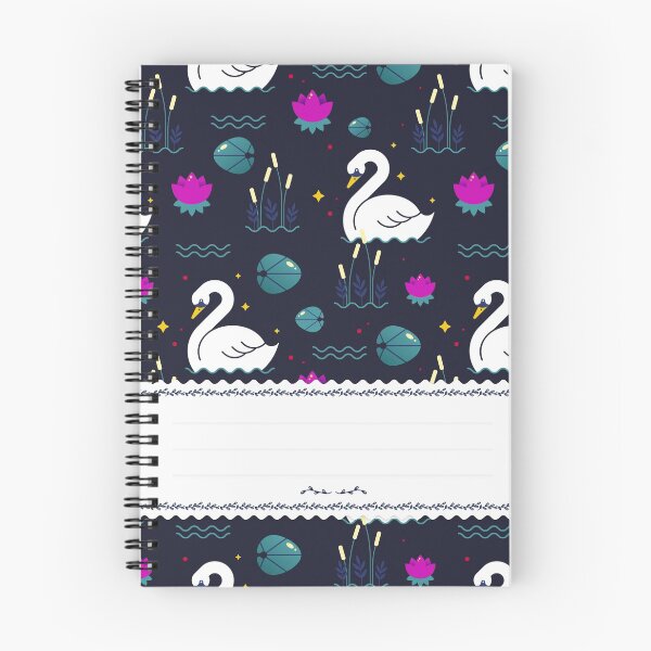 Item preview, Elegant Swan Pattern Spiral Book with Name Slip (Elegant Swan Pattern Spiral Notebook with Name Slip) designed and sold by Mushrankhan.