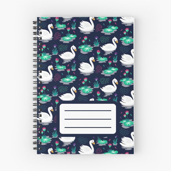Item preview, Elegant Swan Pattern Spiral Book with Name Slip (Elegant Swan Pattern Spiral Notebook with Name Slip) designed and sold by Mushrankhan.