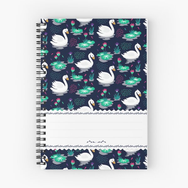 Item preview, Elegant Swan Pattern Spiral Book with Name Slip (Elegant Swan Pattern Spiral Notebook with Name Slip) designed and sold by Mushrankhan.