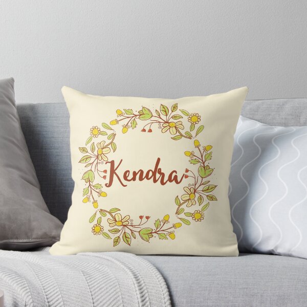 Item preview, Kendra lovely name and floral bouquet wreath designed and sold by thetypographer.