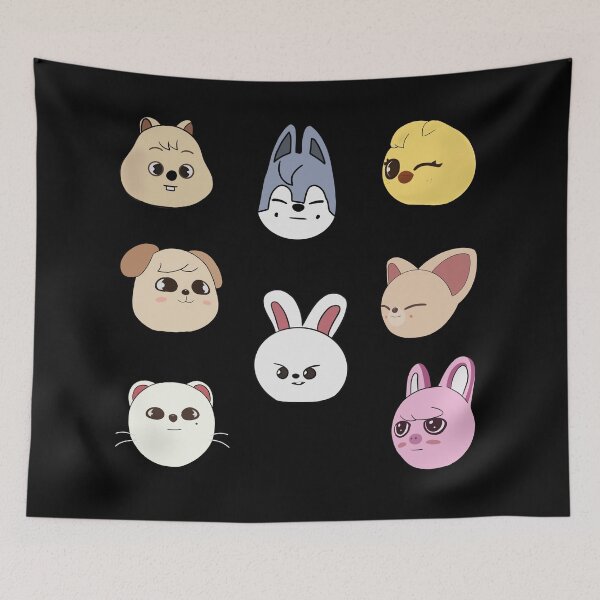 Item preview, Stray Kids sticker pack - SKZoo members ot8 designed and sold by Amy Hearts.