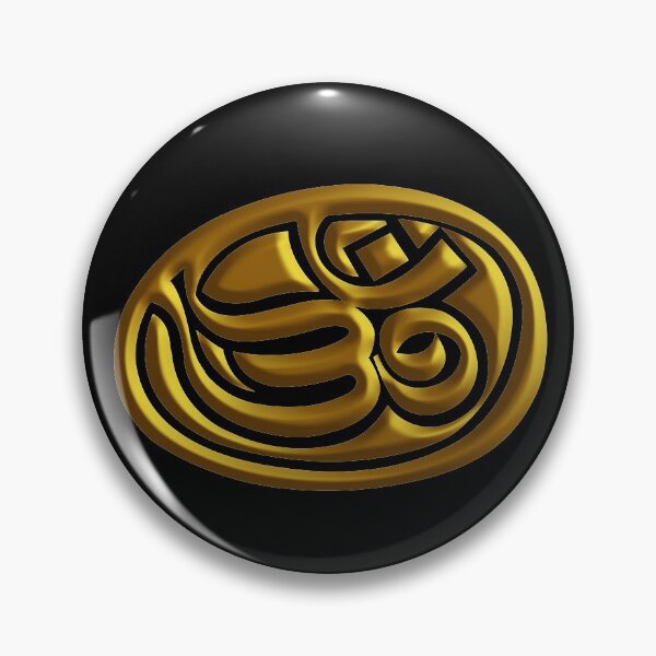 Artikelvorschau, Om Mudra Goldgeprägtes Emblem entworfen und verkauft von Wiggly Lines.