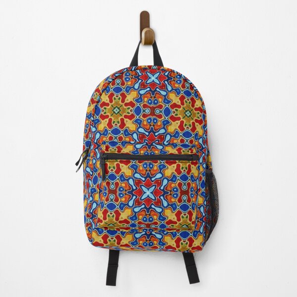 Item preview, Azure Blue Orange Red Yellow Hip Orient Bali Art designed and sold by LC Graphic Design Studio.