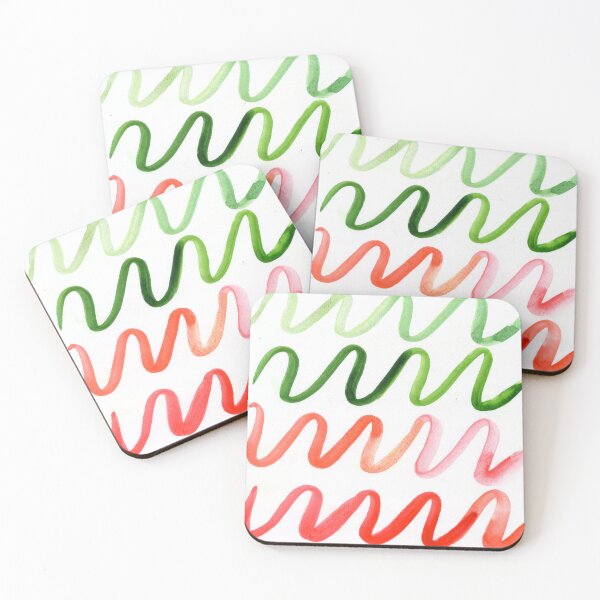 Item preview, abstract waves: green and red designed and sold by kosarandrea.