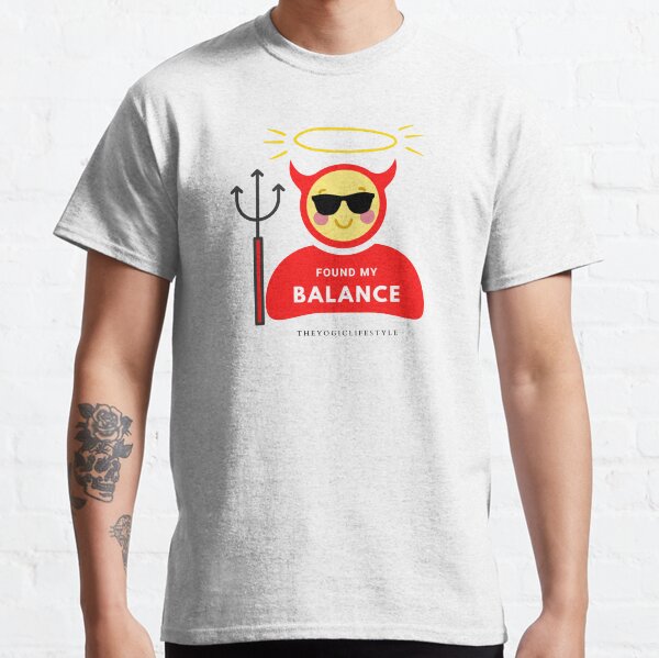 Cute and Funny devil- Found my balance - Half devil half angel Classic T-Shirt
