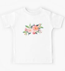 Camiseta para niños Ramo de flores de acuarela