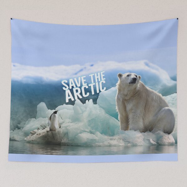 Item preview, Save The Arctic - Penguin and Polar Bear designed and sold by simpleones.