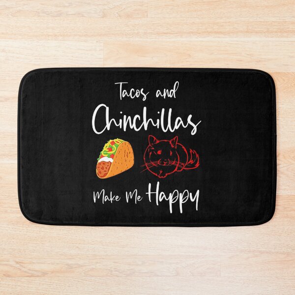 Item preview, Chinchilla funny quote saying,Tacos And Chinchillas Make Me Happy Funny Pet,baby chinchilla mom lover  designed and sold by Essakhi12.