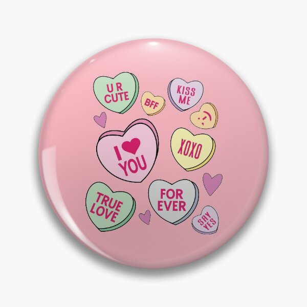 Item preview, Candy Hearts Valentine Conversation Hearts Valentines Day Cute Heart Love Pink Aesthetic Background designed and sold by clothesy7.