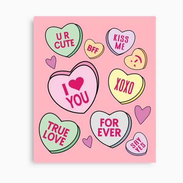 valentines aesthetic ♥candy conversation hearts ♥ pink and red hearts love  valentine's…