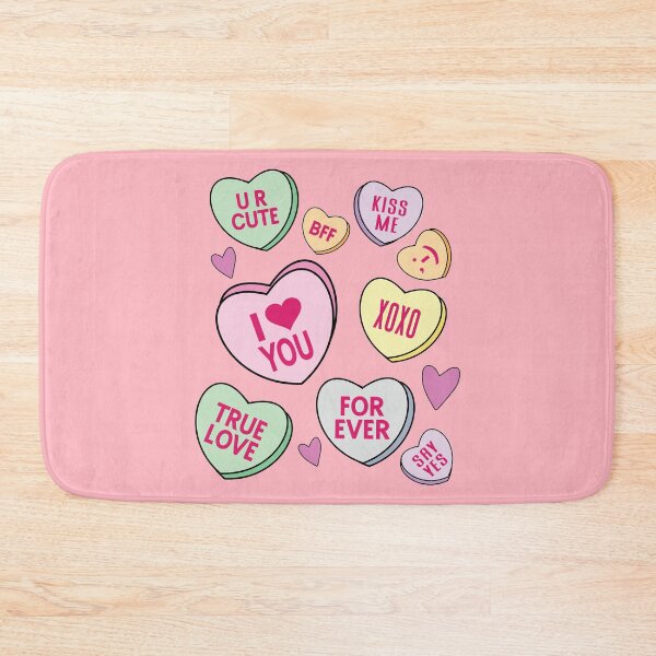 Item preview, Candy Hearts Valentine Conversation Hearts Valentines Day Cute Heart Love Pink Aesthetic Background designed and sold by clothesy7.
