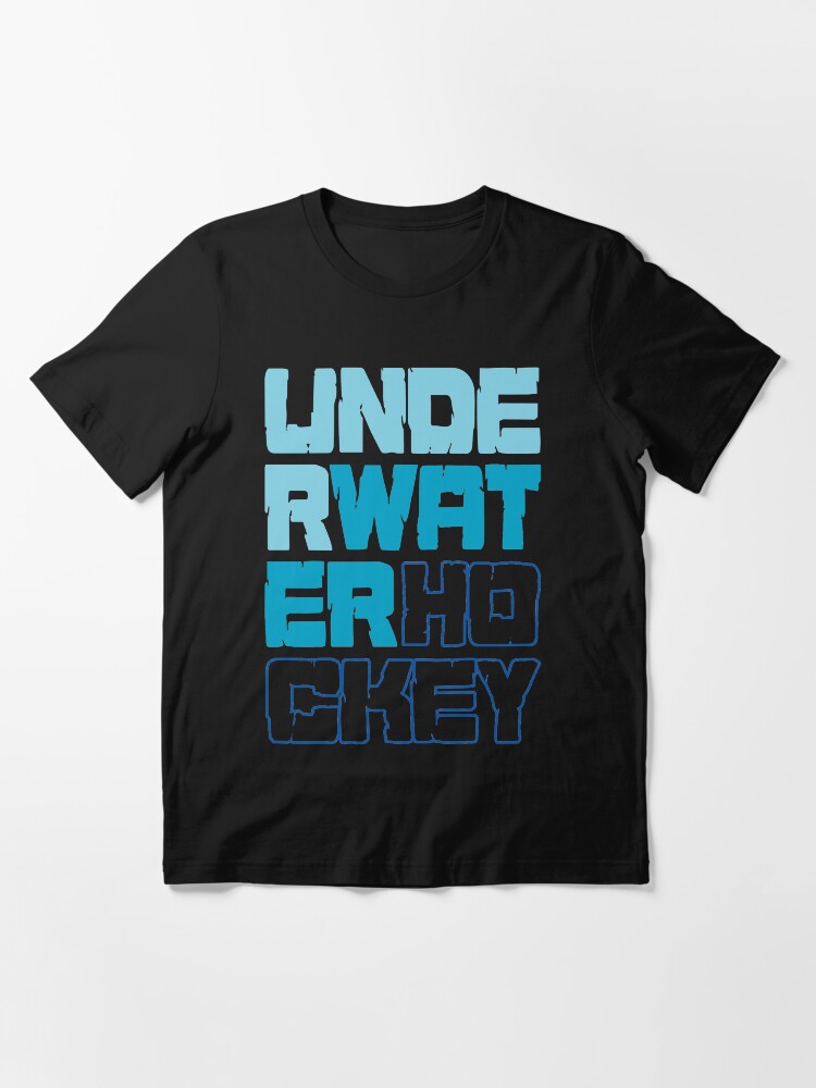 Alternate view of Underwater Hockey Words Essential T-Shirt