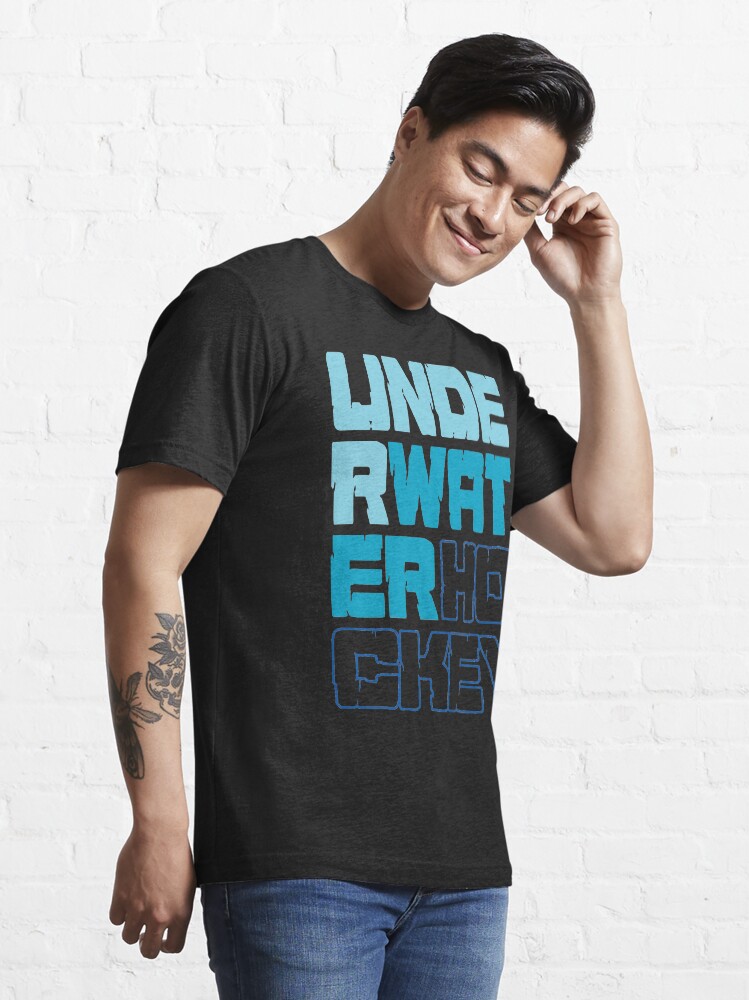 Alternate view of Underwater Hockey Words Essential T-Shirt