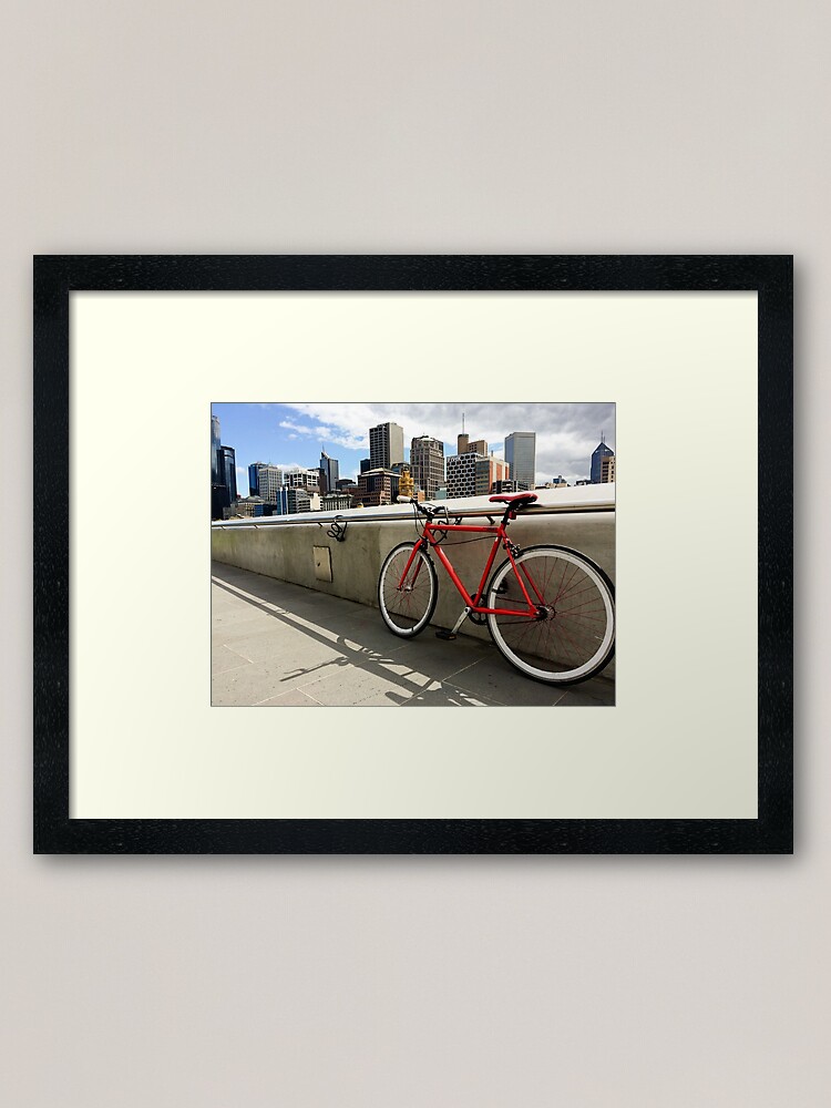 Alternate view of Bicycle Commute -Southbank Melbourne Australia Framed Art Print
