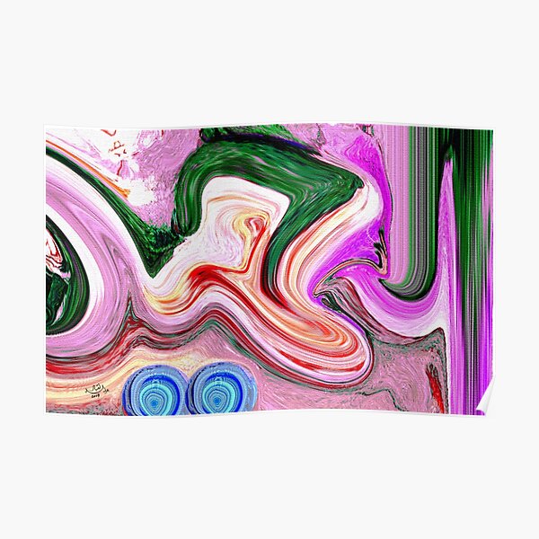 Al Hameed Al Hamid Allah name modern calligraphy painting Poster