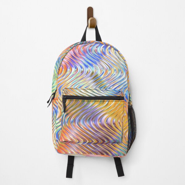 Item preview, Artistic Colorful Faux Embossed 3D Waves Art Pattern designed and sold by LC Graphic Design Studio.