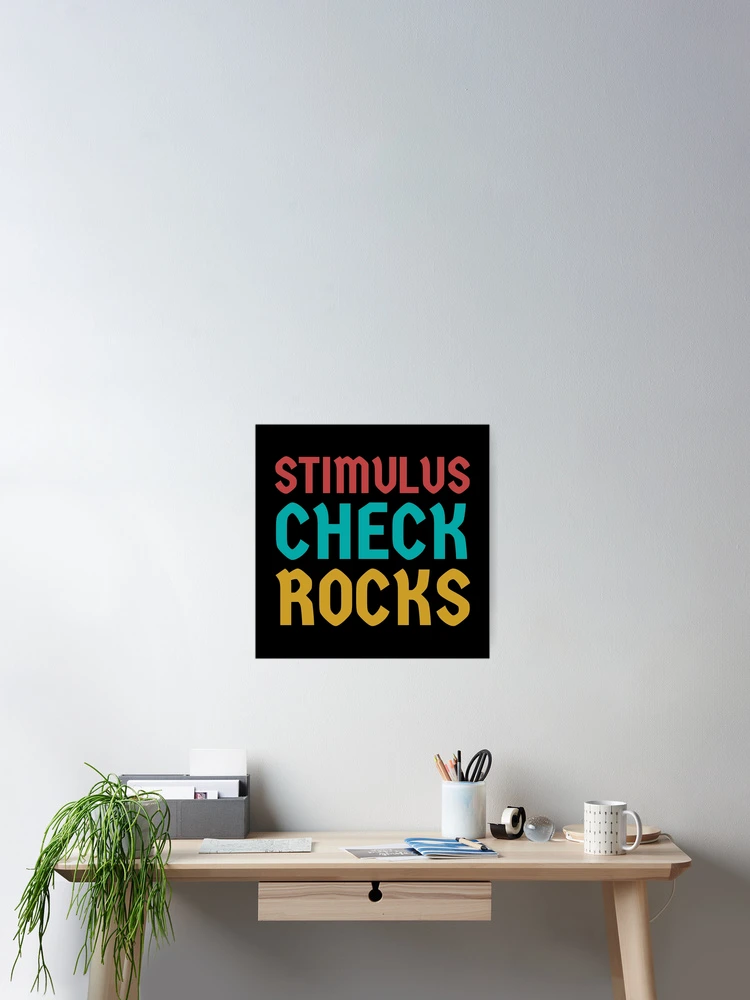Thumbnail 2 of 3, Poster, Stimulus Check Rocks designed and sold by Jamiecsmith1986.