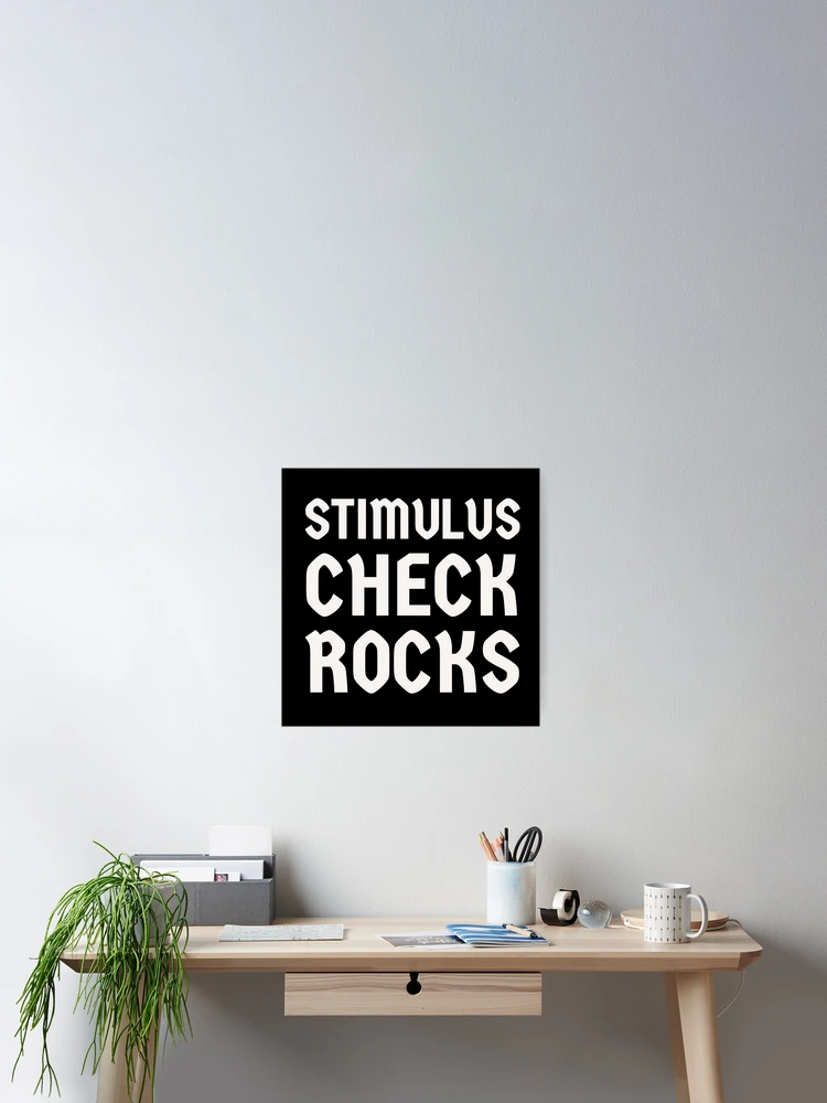 Thumbnail 2 of 3, Poster, Stimulus Check Rocks designed and sold by Jamiecsmith1986.