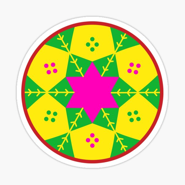 Ethiopian baskets pattern Sticker
