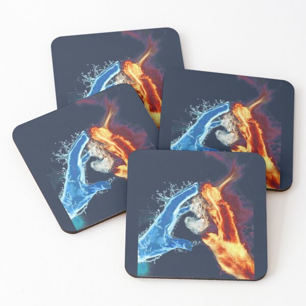 Item preview, Fire And Water Hands With Heart Fire and ice hands designed and sold by Khanchoice.
