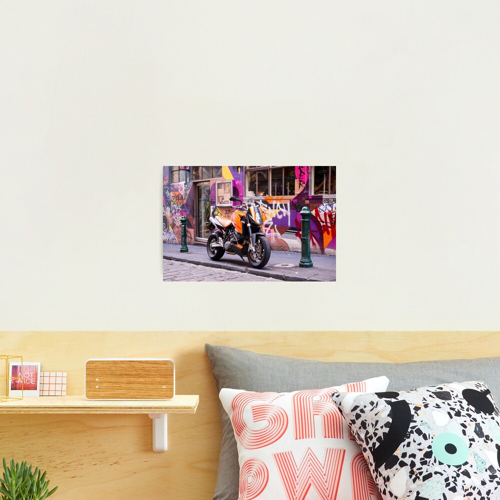 Two wheel urban camo - Melbourne Australia Photographic Print