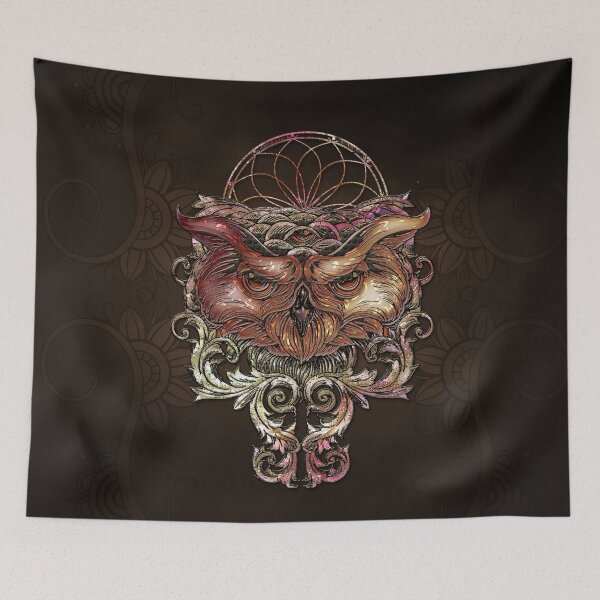 Item preview, Decorative owl with dreamcatcher designed and sold by nicky2342.