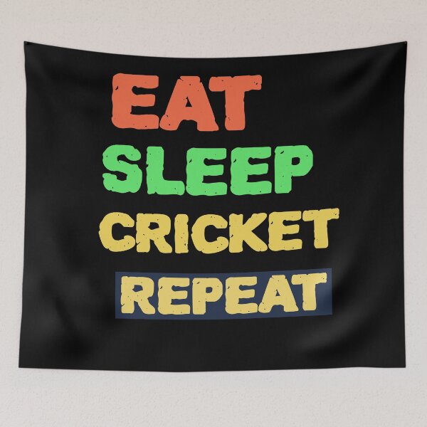 Item preview, Eat Sleep Cricket Repeat Cricket Lover designed and sold by The Full Cart.