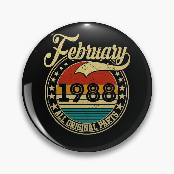 Item preview, Vintage February 1988 All Original Parts Born in February 1988 33rd Birthday Gift 33 Years Old designed and sold by MN-Shop0123.