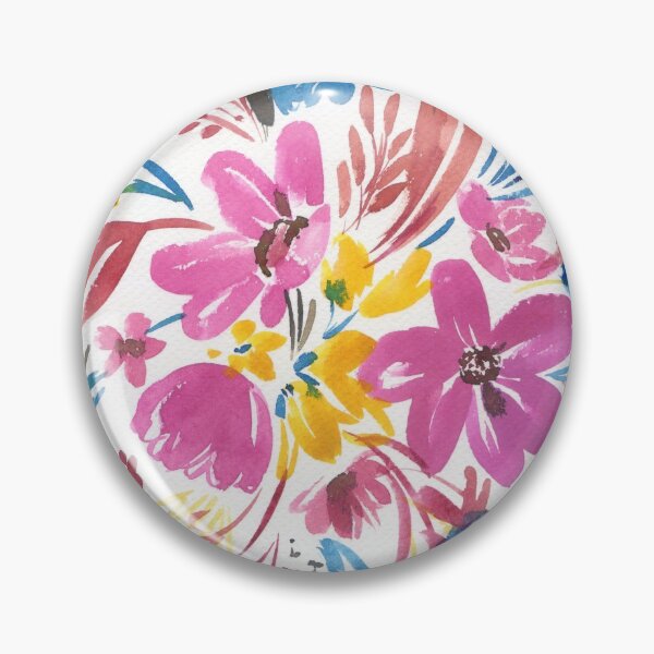 Item preview, pink bouquet in watercolor designed and sold by kosarandrea.