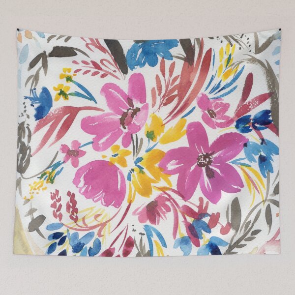 Item preview, pink bouquet in watercolor designed and sold by kosarandrea.