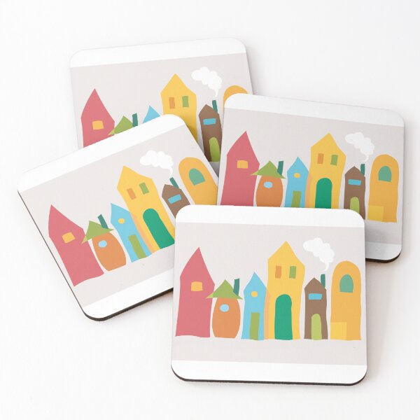Item preview, Colorful houses home decor painting designed and sold by Sarah Joo.