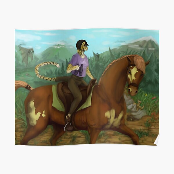 FREE SHIPPING LADY WITH HORSE #SM0067  LC25 J POSTER : FANATASY:  BRIAR 