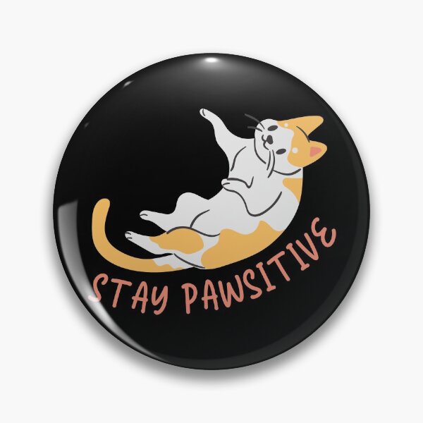 Item preview, stay pawsitive - adorable cat playing designed and sold by Atleta-Cali.
