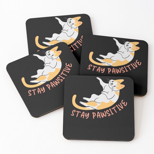 Item preview, stay pawsitive - adorable cat playing designed and sold by Atleta-Cali.