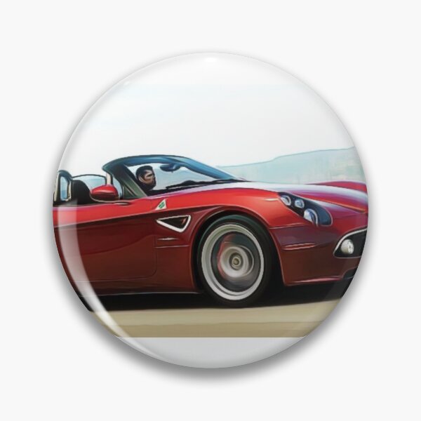 Item preview, Alfa Romeo 8C Roadster Cartoon Drawing Action Print designed and sold by Auto-Prints.