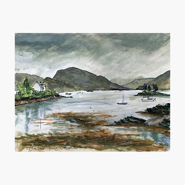 rainy day in Plockton Photographic Print