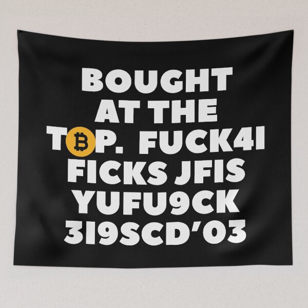 Item preview, Bought bitcoin at the top funny crypto quotes designed and sold by Urosek.