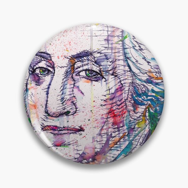 Item preview, GEORGE WASHINGTON watercolor and ink portrait designed and sold by lautir.