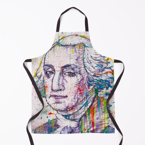 Item preview, GEORGE WASHINGTON watercolor and ink portrait designed and sold by lautir.