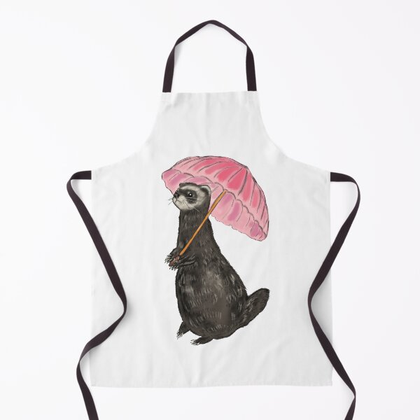 Item preview, Polecat with Pink Umbrella  designed and sold by MANUMONY.