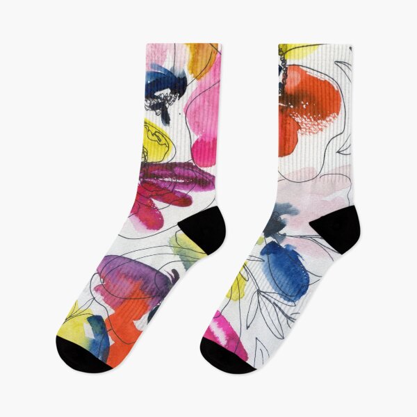 Item preview, abstract flowers red/yellow designed and sold by kosarandrea.