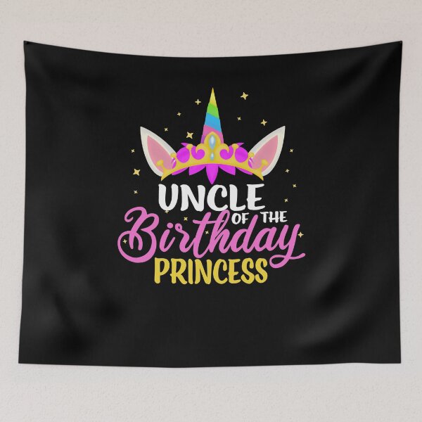 Item preview, Uncle Of The Birthday Princess Girl Unicorn Diadem Birthday designed and sold by RJ-Art.