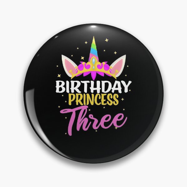 Item preview, 3 Years Old Birthday Princess Girl Unicorn Diadem Birthday designed and sold by RJ-Art.